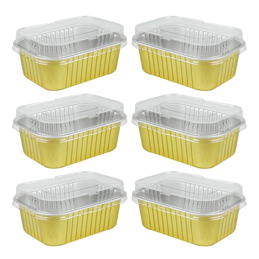 

Pansaluminum Pan Withbaking Lids Containers Tray Disposable Takeout Container Cake Out Take Tin Roasting Boxes Lid Trays