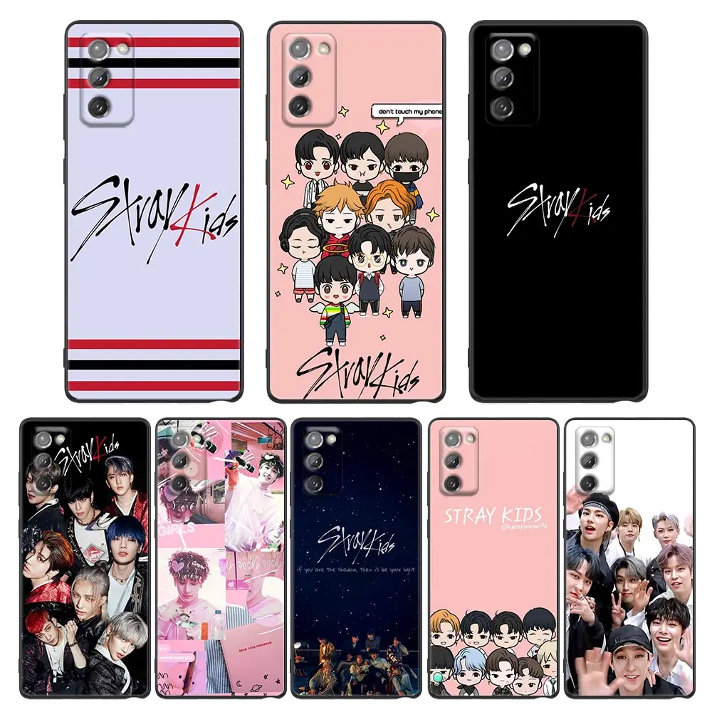 

Cartoon Boy Band Stray Kids Kpop Case For Samsung Note 20 Ultra 5G 8 9 10 Galaxy M22 M30s M32 M52 M62 F62 Soft Cover Fundas