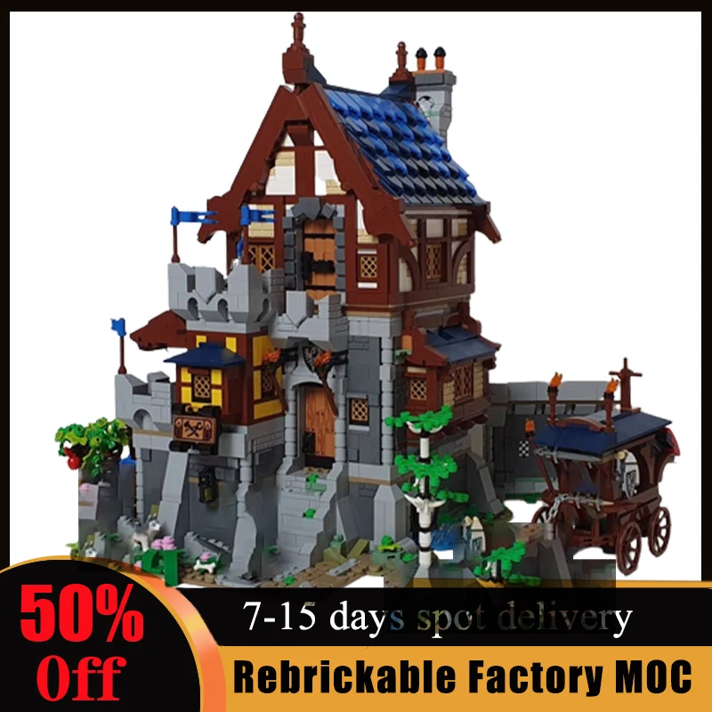 

3151pcs Medieval Castle Keep Building Blocks MOC-118869 Assembly toy Customized MOC Street view Birthday Children Xmas Toys Gift