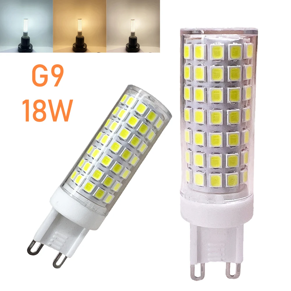 G9 привел лампу 18w Прохладный/Wamr белая кукуруза 110volt украшение керамическая