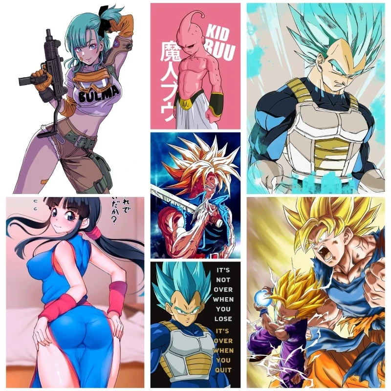 

Холст с изображением дракона жемчуга какарото, постеры с изображением Чичи, настенные художественные картины, маджин Буу Куадрос для гости...