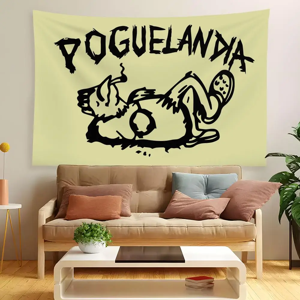 Фото Тканевый гобелен Poguelandia Outer Banks Fun для декора стен в гостиной и спальне, фон для фото с клипсами №4