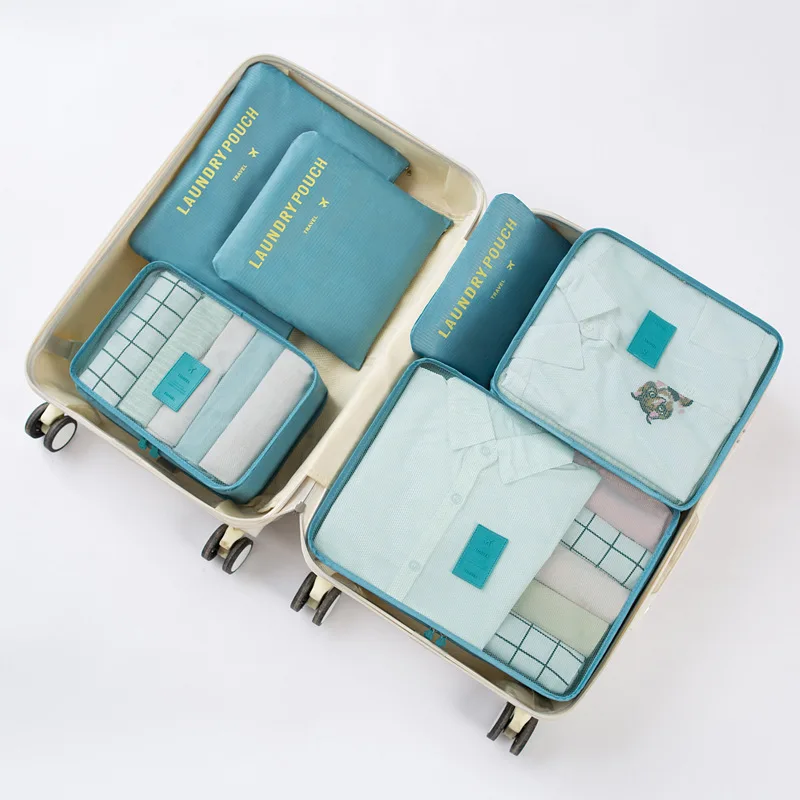 Нейлоновая упаковка Прочная Система дорожных сумок Cube 6 шт. в одном наборе