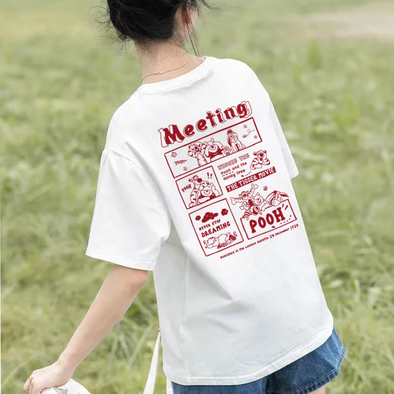 

Korean Chic Sweet Sister Age Reduction White T-shirt Female Short-sleeved Loose Korean Version Super Fire All Shoulder Clothes