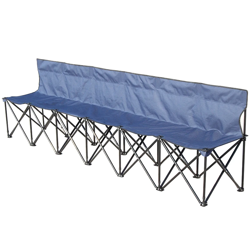 

Six Seat Sport Bench Camp Portable Folding Chair Outdoor Garden Camping Beach Folding Six Seat Chairs