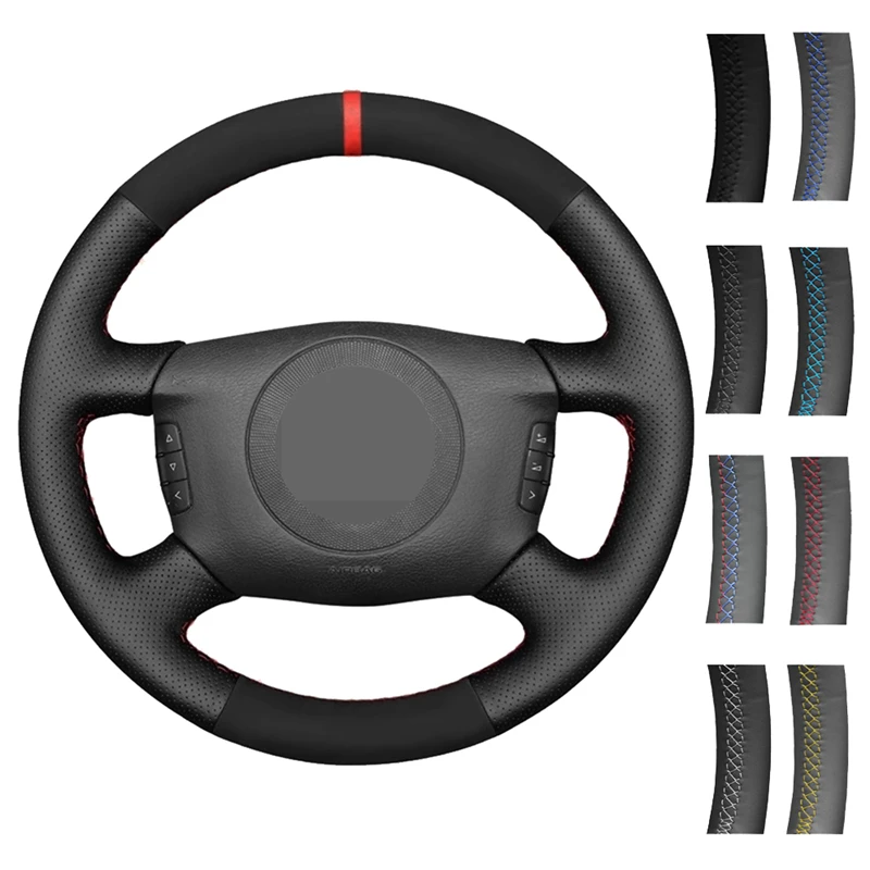 

Car Steering Wheel Cover Hand-stitched For Audi A4 A6 1999-2004 A8 A8 L Allroad 2001 Original Steering Wheel Braid Customized