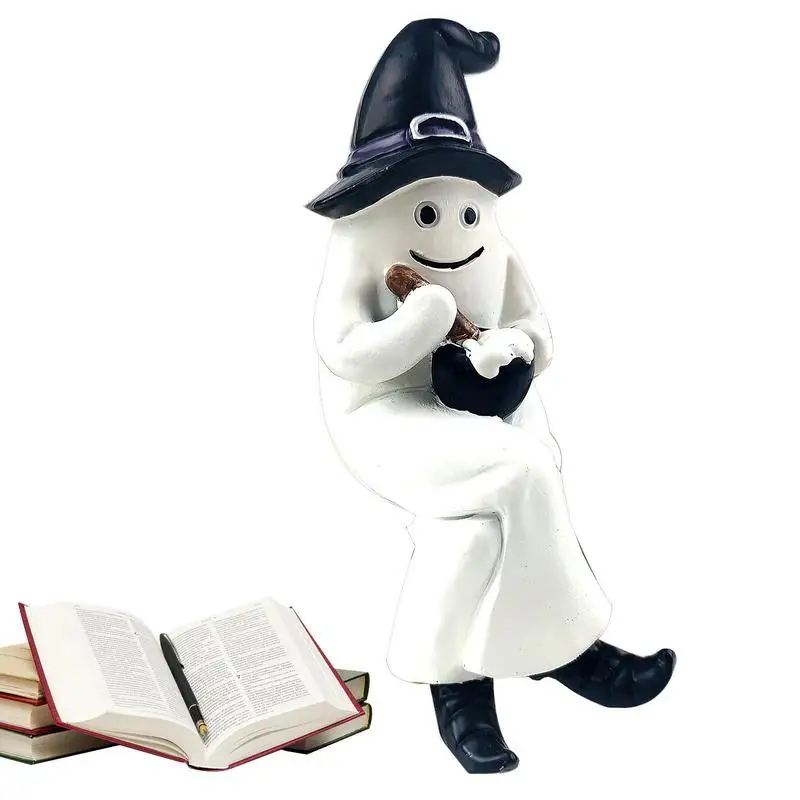 

Tabletop Resin Ghost Spooky Gnome Statue Sculpture Tabletop Decor Haunted House Ornaments For Mantle Dining Table Coffee Table