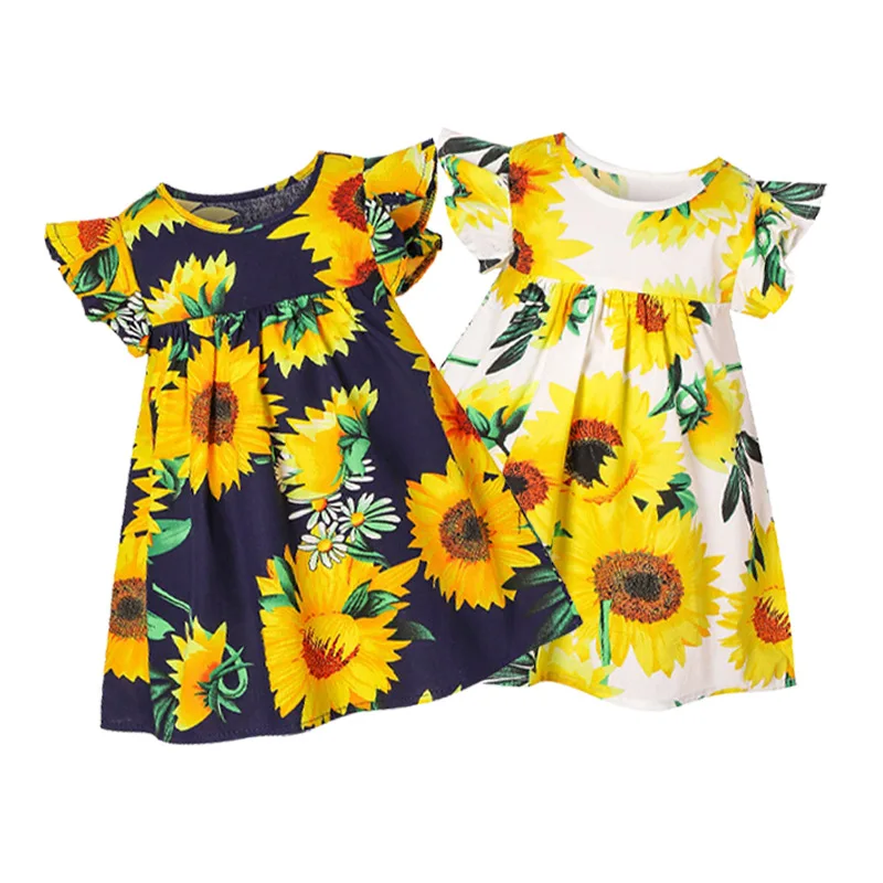 

Girls' Dress 2023 Summer New Printing Korean Version Of The Children's Dress Cotton Fashion Princess Skirt Children's Clothing