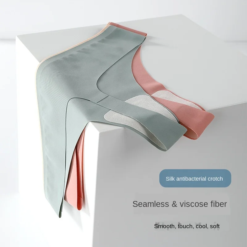 6 шт. женские антибактериальные бесшовные трусики-танга из шелка тутового