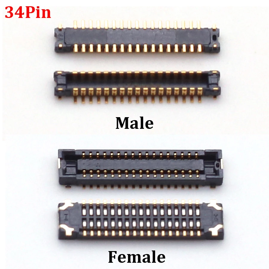 

1pc Original LCD Display FPC Connector on Board / Flex For Samsung Galaxy A10 A105 A20 A205 A30S A307 A40S 34pin