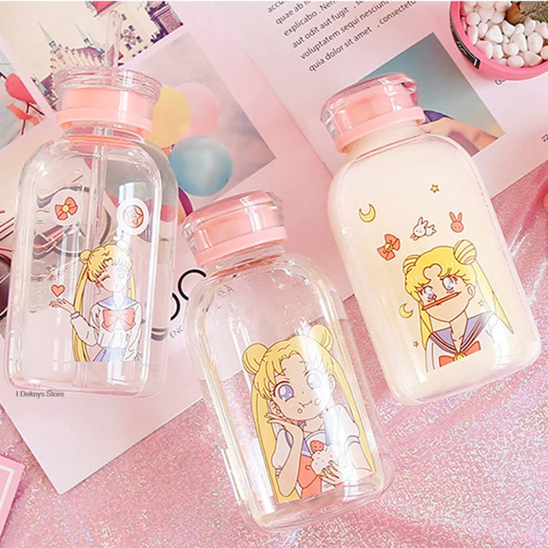 

450ml Cute Glass Mug With A Straw Water Bottle Cute Milk Coffee Glasses For Kids Girls School Office Travel Mug Coffee Tea Cup