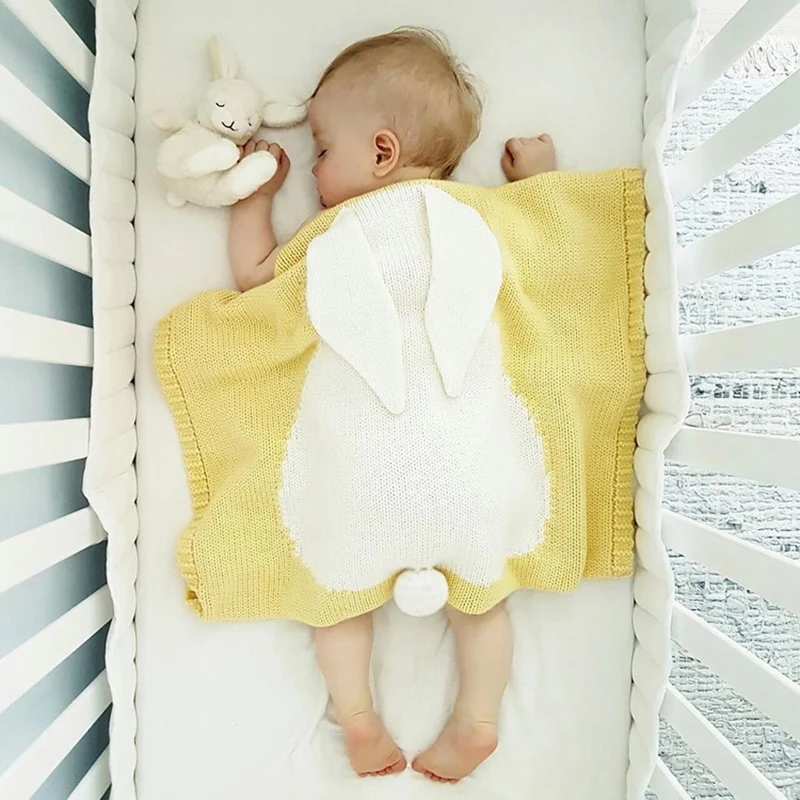 

Одеяло для новорожденных, милое одеяло с большими кроличьими ушками, мягкие теплые пеленки, детское банное полотенце, постельное белье для ...