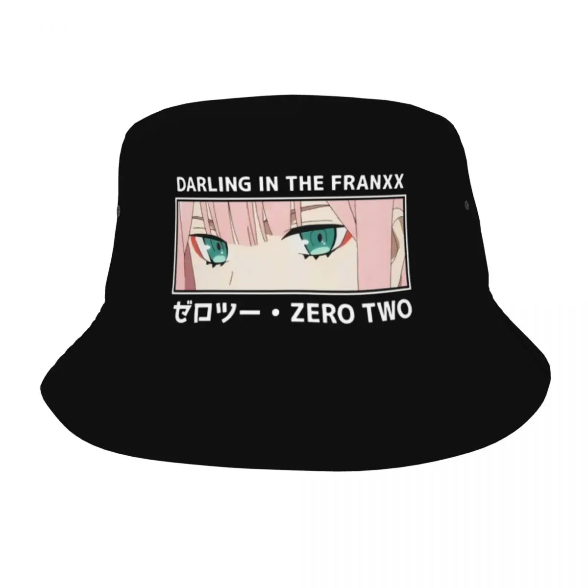 

Darling In The FranXX Bucket Hats for Women Men Manga Beach Sun Hat Hip Hop Foldable Outdoor Fishing Fisherman Caps Bob