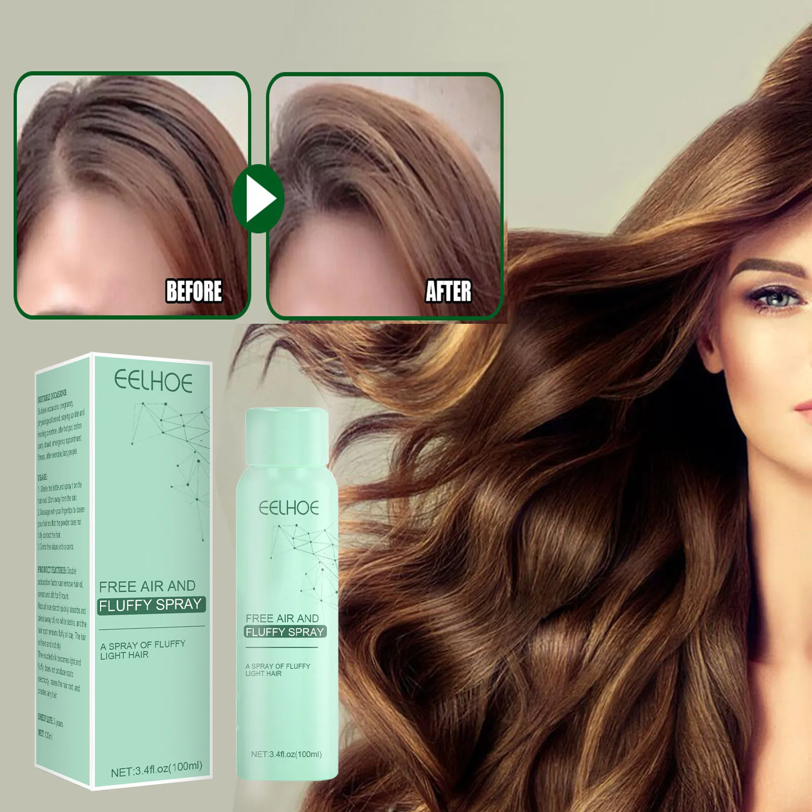 

Пушистый спрей для удаления жирных пятен и грязных пушистых волос