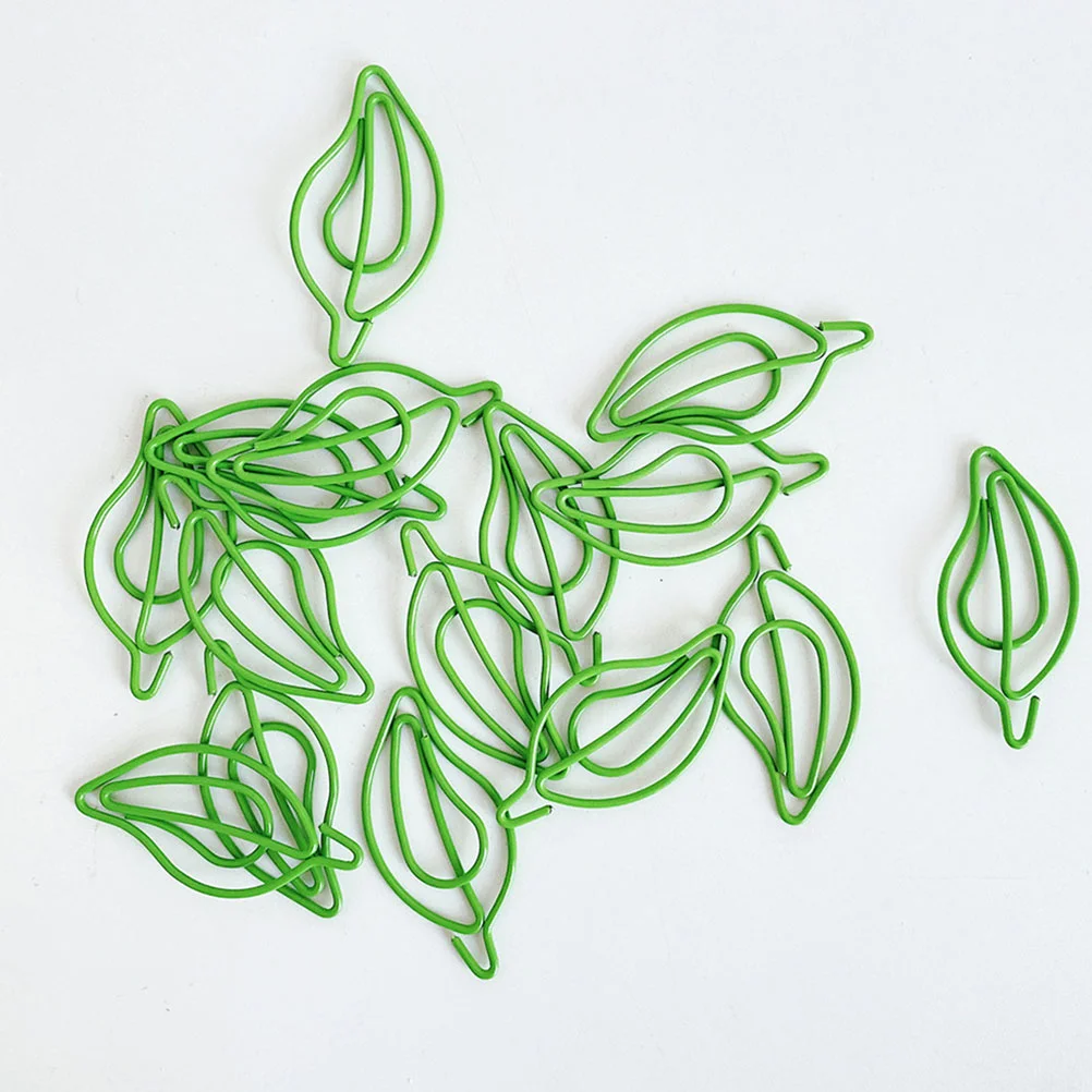 

30 Pcs Leaf Paper Clip Clips File Wedding Ceremony Decorations Metal Document Creative Decorative Work
