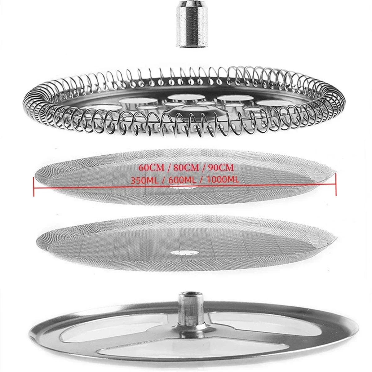 4 шт. фильтры для френч-пресса из нержавеющей стали сетчатые спиральная пластина