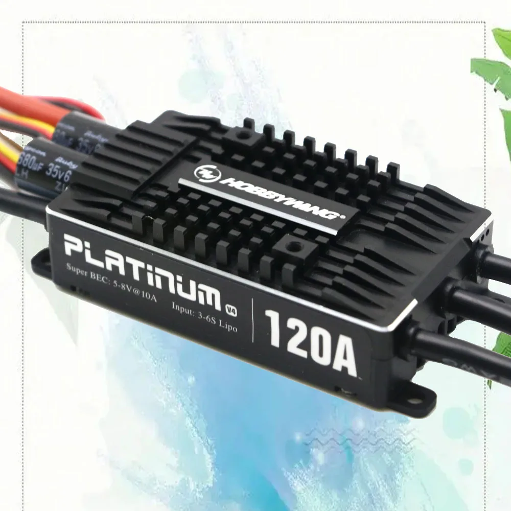 

Hobbywing Platinum Pro V4 120A 3-6S Lipo BEC Empty Mold Helicopter Brushless ESC for RC Drone Aircraft Helicopter