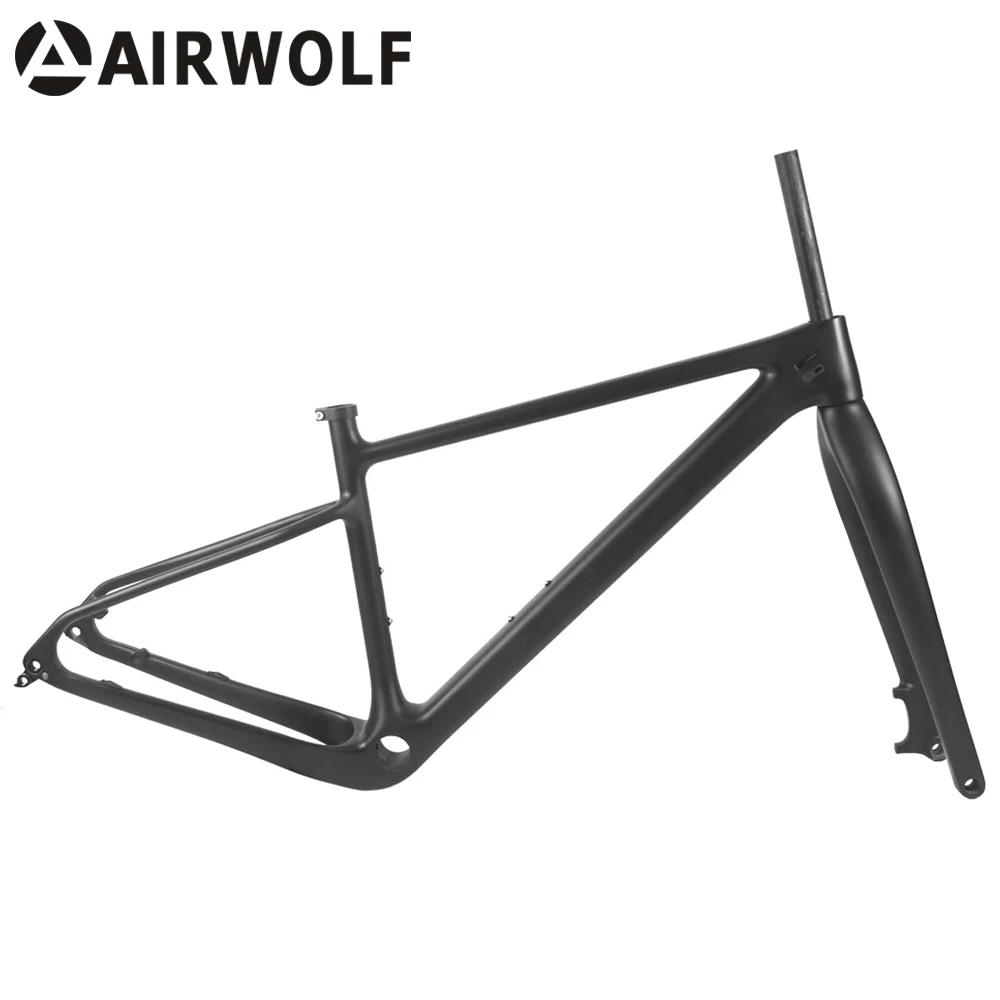 

AIRWOLF Boost Mtb Frames With Fork Carbon Mountain Bike Frames 29er Disc Brake Size 160mm Racing Bicycle Frameset Carbon Forks