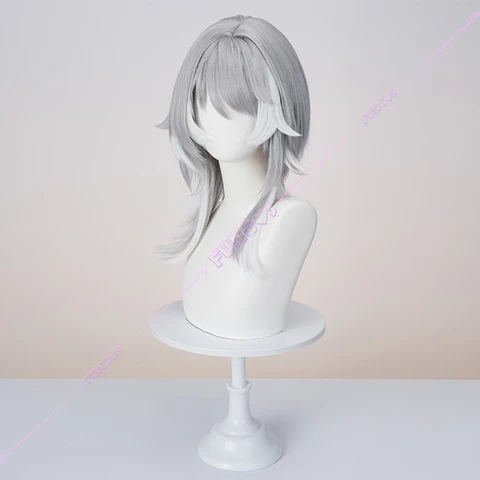 Honkai Star Rail Cipher Косплей Парик Серебристо-серые волосы Термостойкие парики для женщин Девочек Мужчин Chrysos Heirs Free Парик Кепка Карнавал