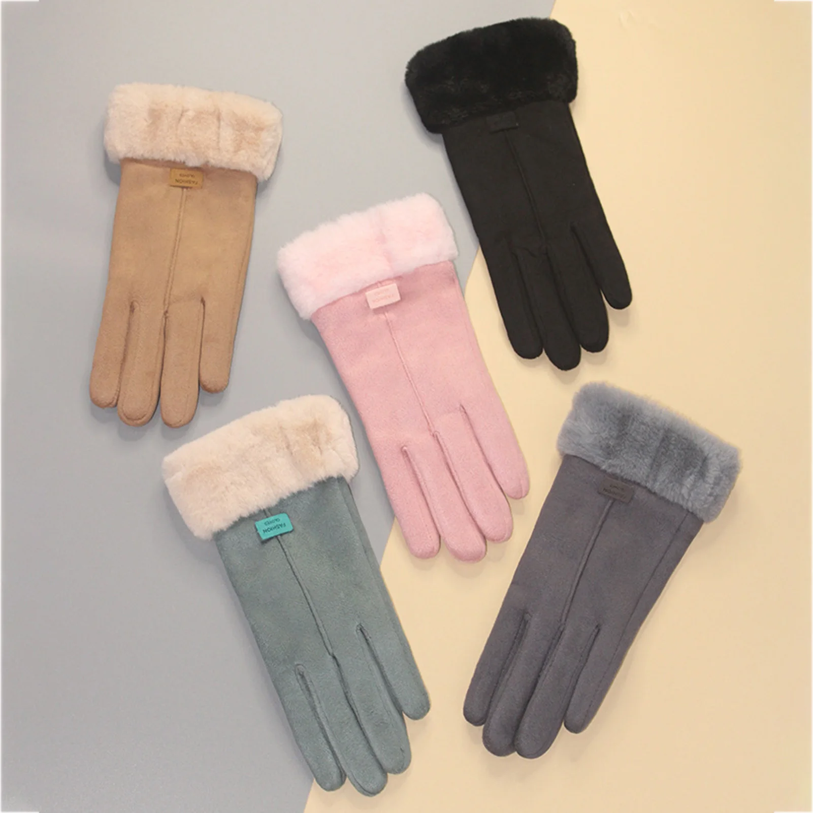 

New Woman Warm Snow Gloves with Touchscreen Function Padded Lining for Women Winter Accessories