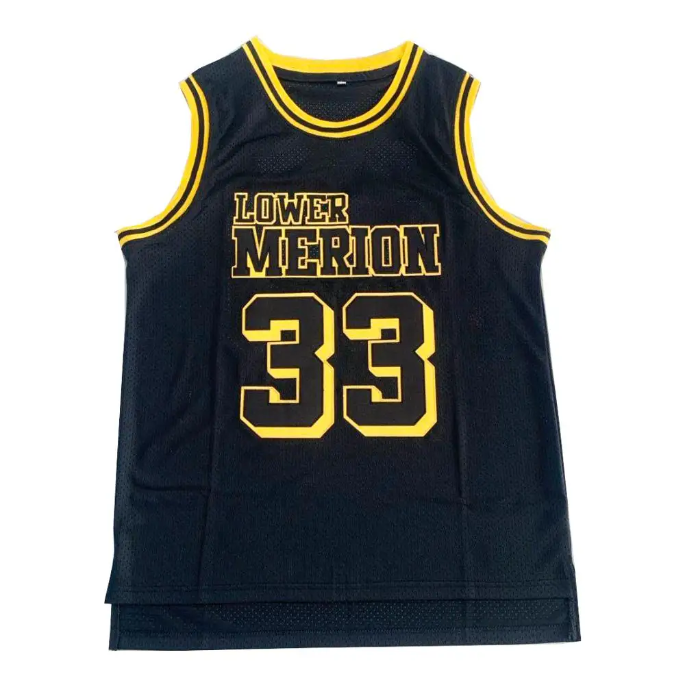 

Bg Basketball Jerseys Lower Merion 33 Jersey Embroidery Sewing Outdoor Sportswear Hip-hop Movie Jersey Black 2021