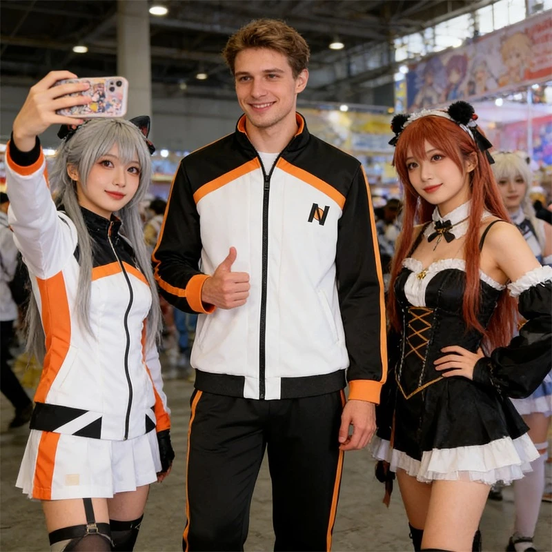 Фото Костюм для косплея Назуки Субару из Re:Zero: куртка и брюки в стиле аниме для Хэллоуина, вечеринок, Комик-Кона, спортивная одежда для косплея №2