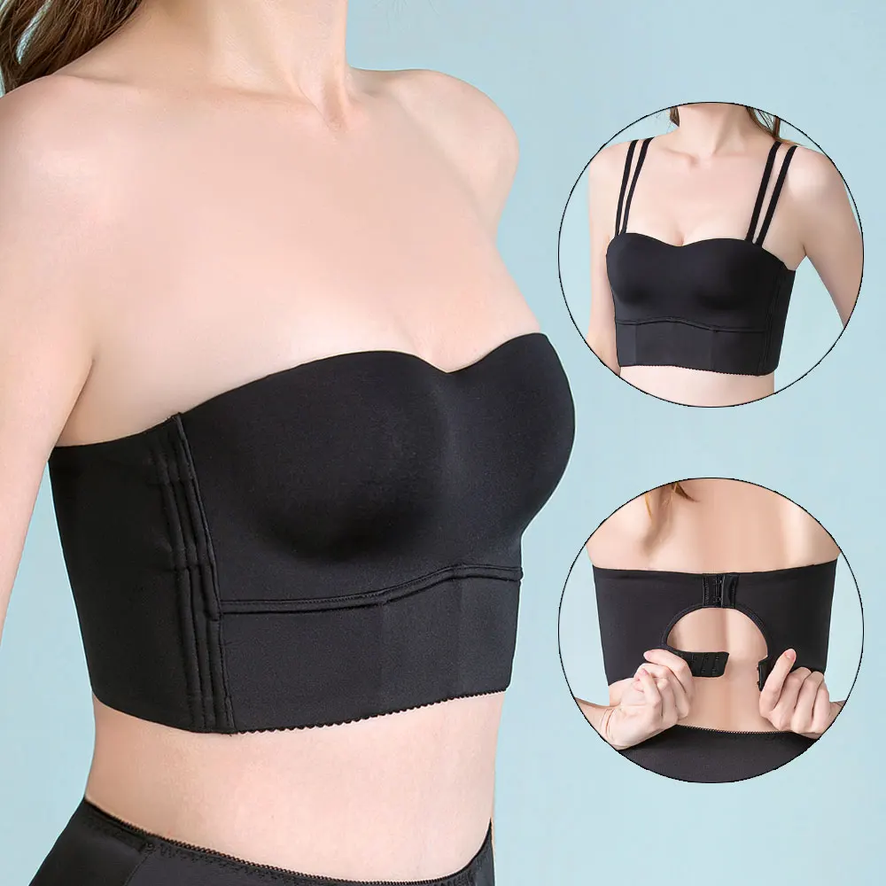 Strapless Bra Push Up Invisible Bras Tube Tops Seamless Bralette Wedding Brassiere Bandeau Women Underwear Wireless Lingerie
