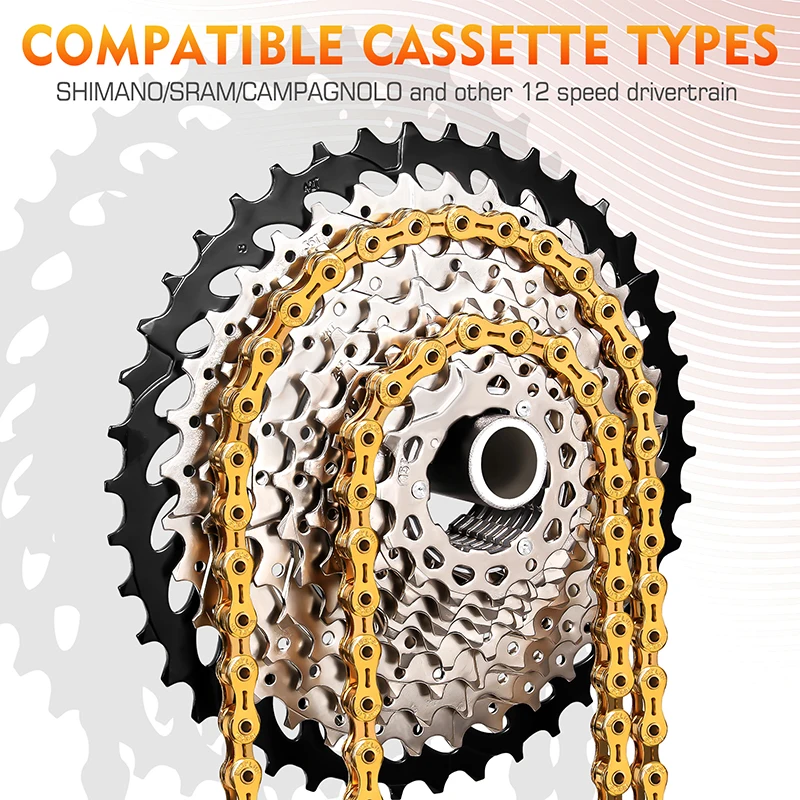 Цепь BUCKLOS для горного велосипеда 12 скоростей Ультралегкая S 126 звеньев