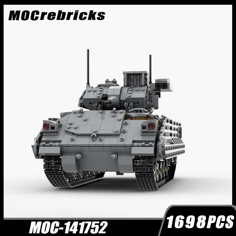 Конструктор Военный автомобиль серии M2A2 Tank Car MOC модель сборной игрушки сделай