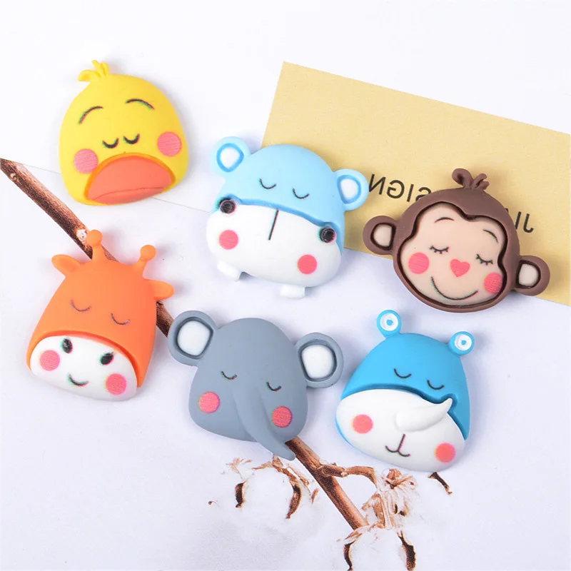 

Кабошоны из смолы с плоским основанием, 20 шт., каваи, обезьяна, утка, слон, смола, животные, украшения для вырезок, аксессуары для волос для рук...