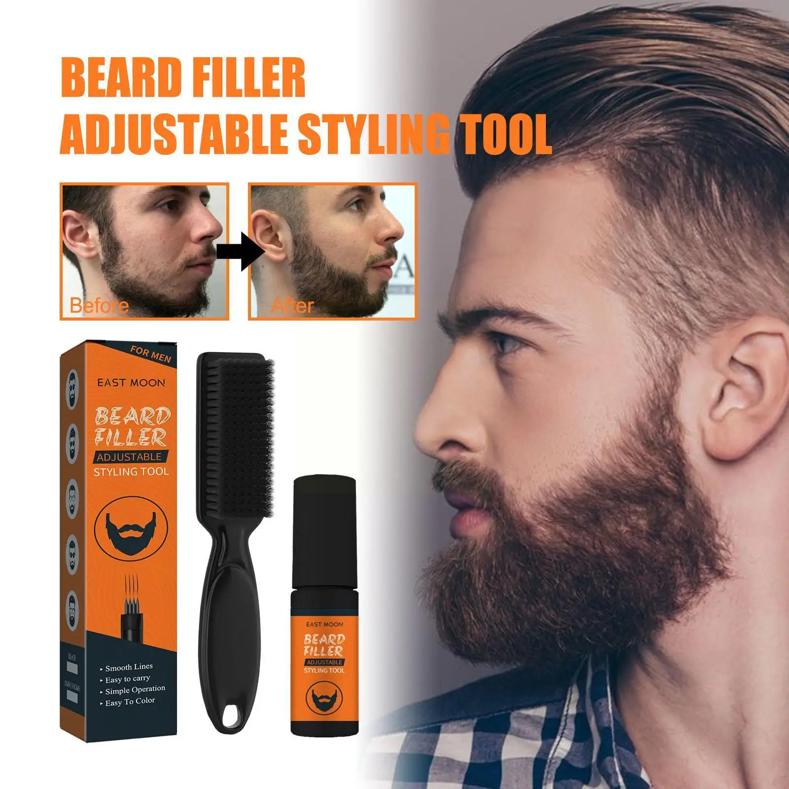 

Набор для стрижки бороды, карандаш для парикмахерской с кисточкой, мужской инструмент для гравировки, инструмент для стайлинга, ремонт сало...