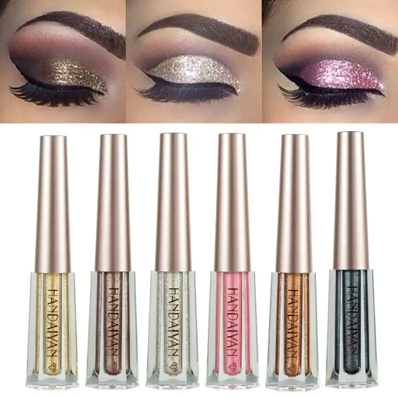 

3ml Glittering Liquid Eyeshadow Women Fashion Make-up Eye Shadow Long Lasting Not Blooming Glitter Eye Makeup Beauty Cosmetic