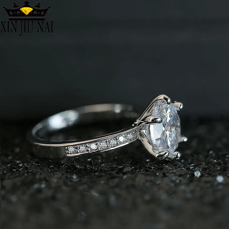 Кольцо женское с 6 зубцами и инкрустацией роскошное модное ювелирное украшение