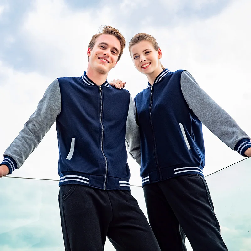 

Korean Velvet Zipper Baseball Uniform