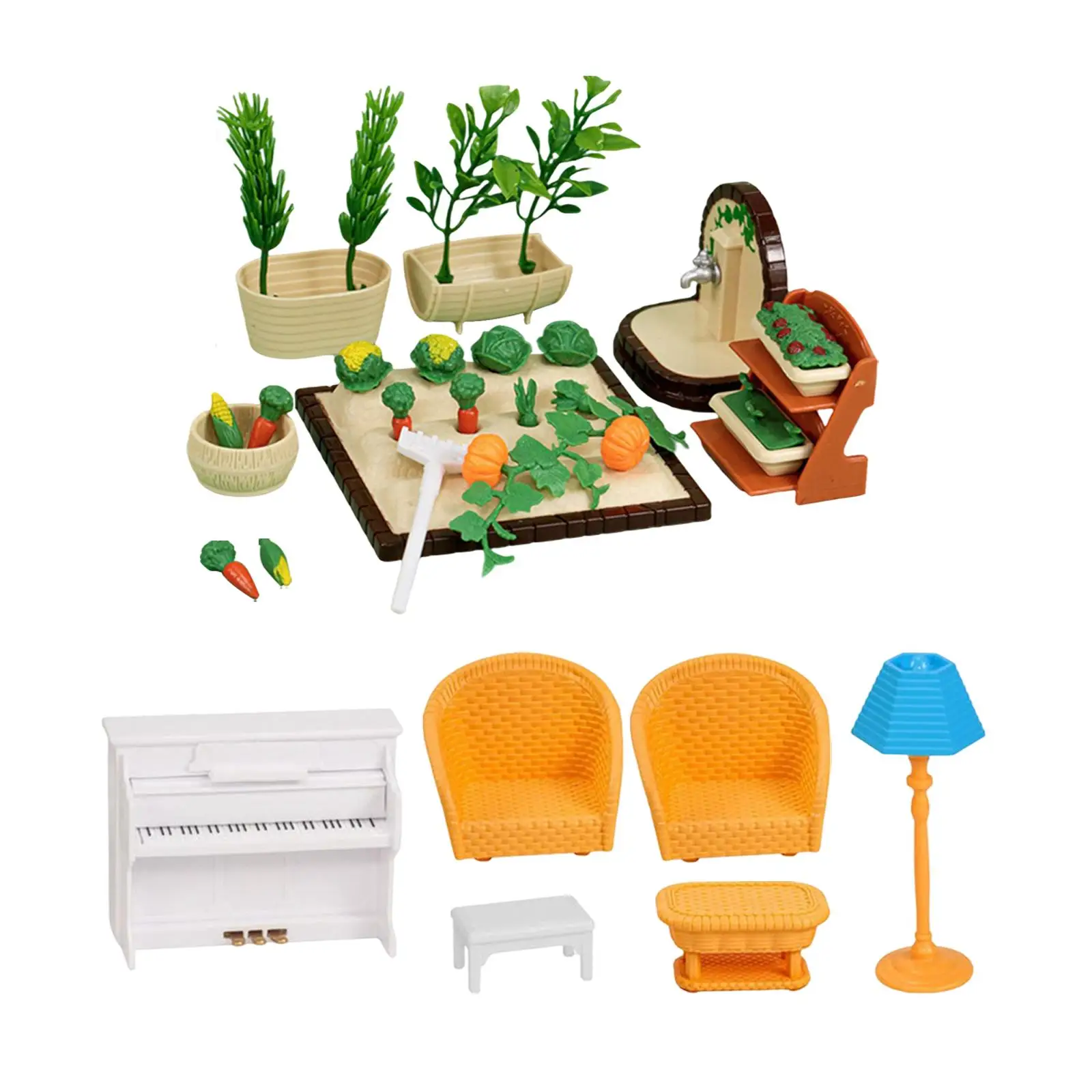 

Mini Dollhouse Pretend Play Dollhouse Decoration Accessories for Kids