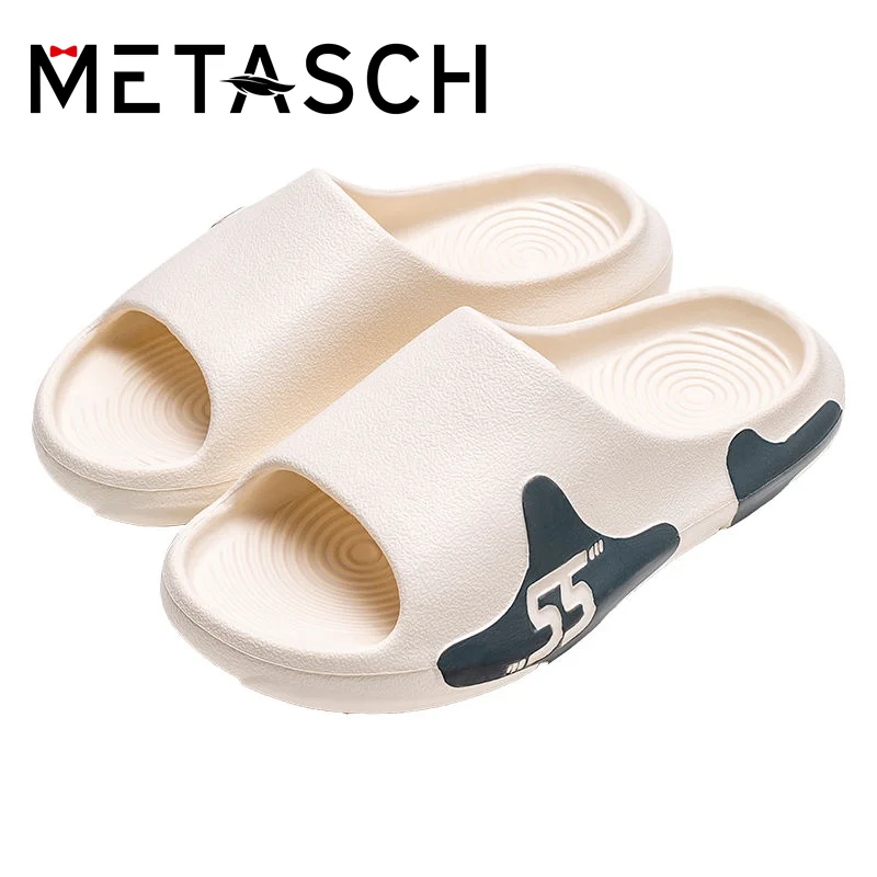 Летние спортивные тапочки METASCH, модные уличные шлепанцы на толстой подошве, Нескользящие, износостойкие, крутые шлепанцы, мужская и женская обувь
