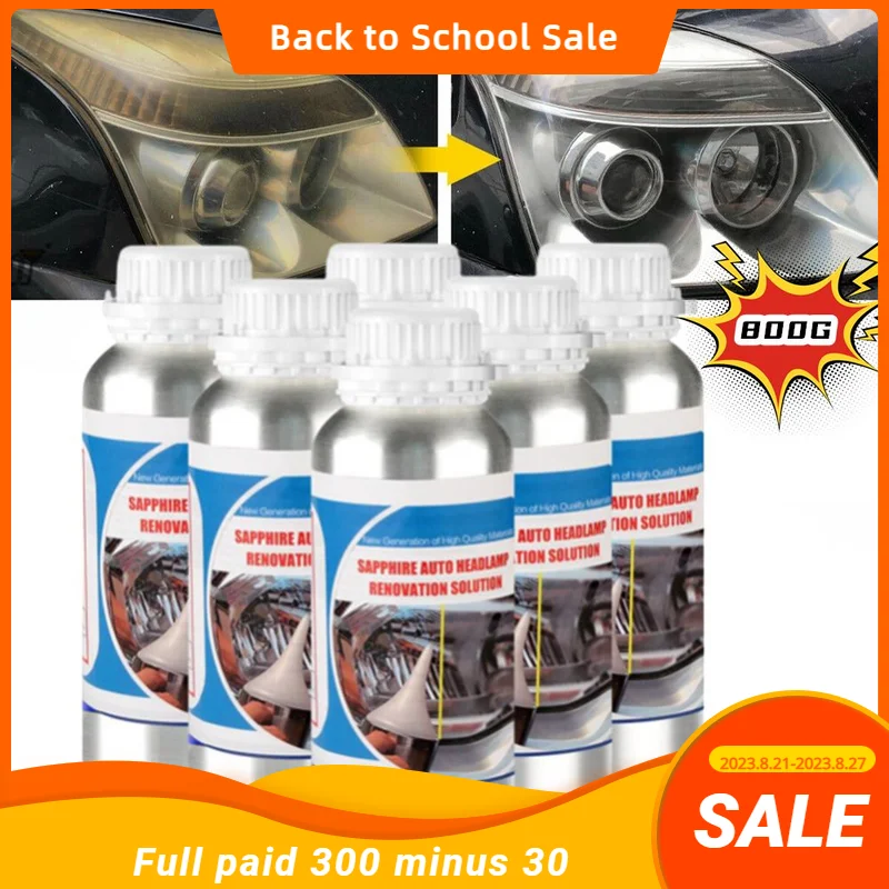 800ML Headlights Polish Repair Fluid Headlight Restoration P