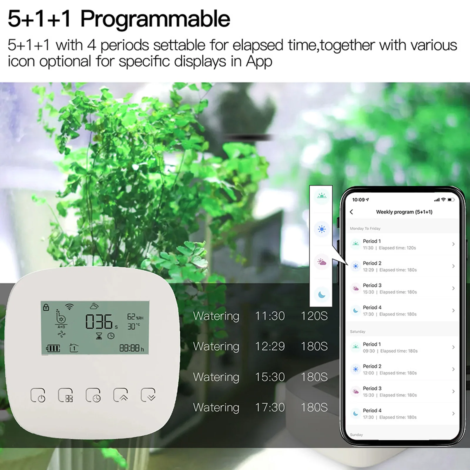 WIFI Automatic Water Timer Digital Watering Irrigation Timer Micro-drip Irrigation Controller Garden Tool Smartphone APP Control