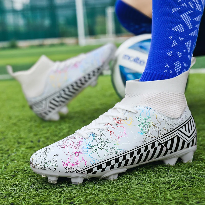 TF/FG Football Boots Men Non-Slip Long Spike Soccer Shoes Kids Boy Sports Shoes Football Adult Professional Grass Sneakers 2023