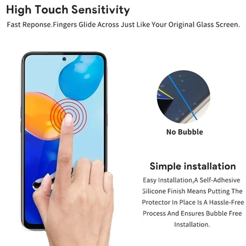 4in1 Tempered Glass For Xiaomi Redmi Note 11 Global Screen Protector Camera Lens Protective Film Note11 Pro |