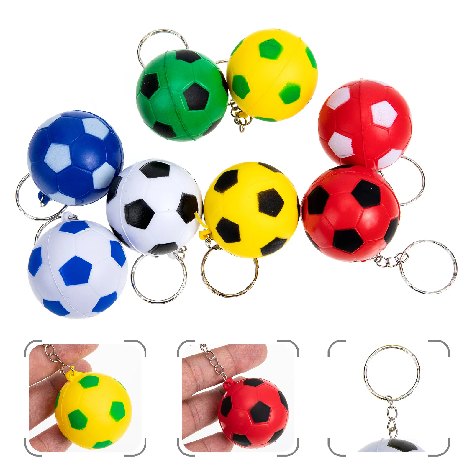 

Soccer Keychainpendant Keychainsfootball Charms Hanging Keyring Backpackkeycar School Prizes Carnival Ring Party Favors Handbag