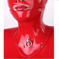 sexy red latex neck corset collar bone with back lace up