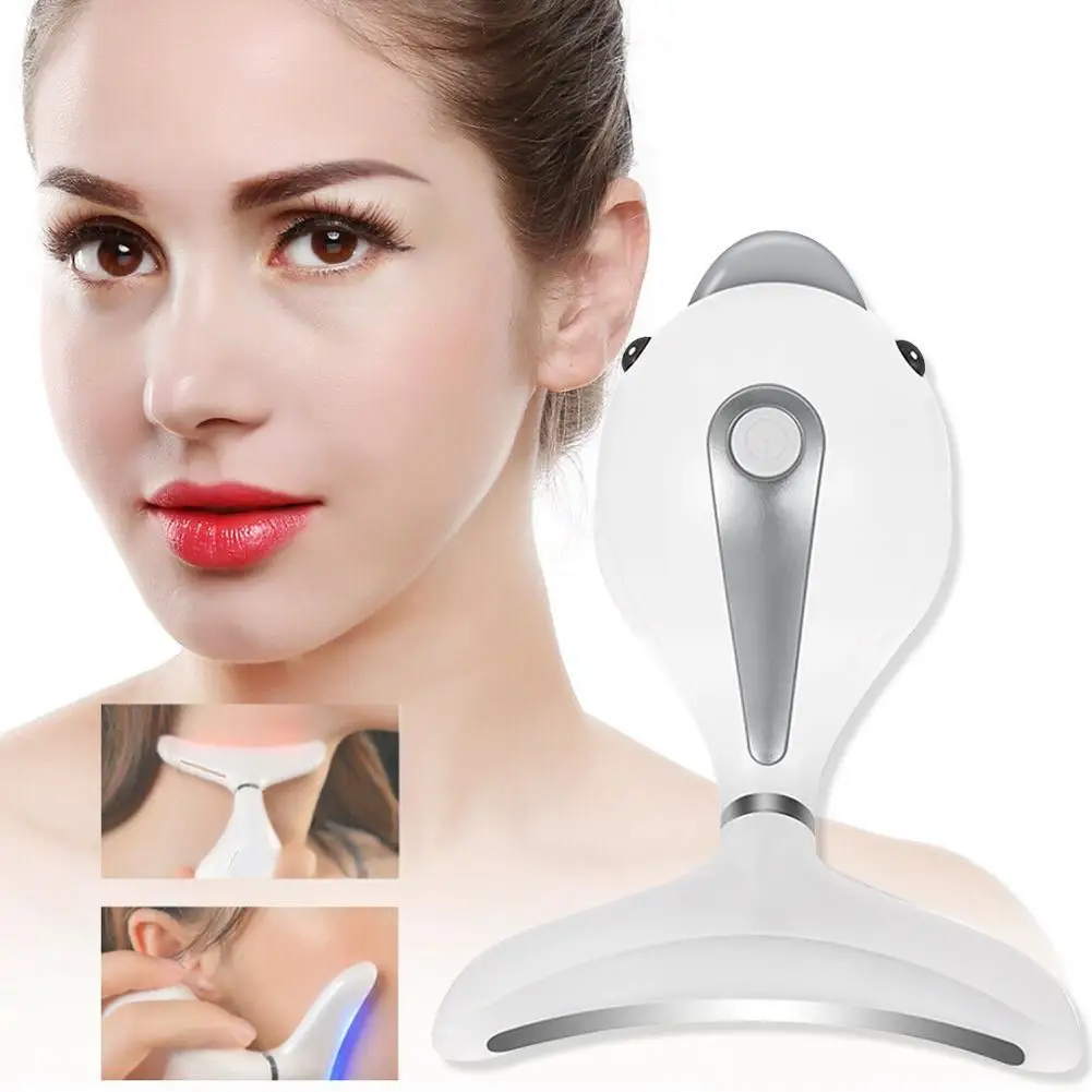 

Led Facial Neck Massager Phototherapy Warming Face Neck Wrinkle Removal Machine Reduce Double Chin Skin Lift