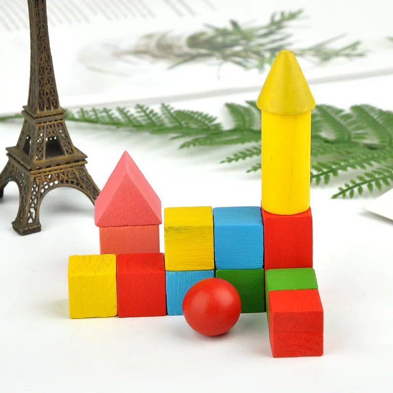 

14 шт., детский Деревянный конструктор для обучения математике