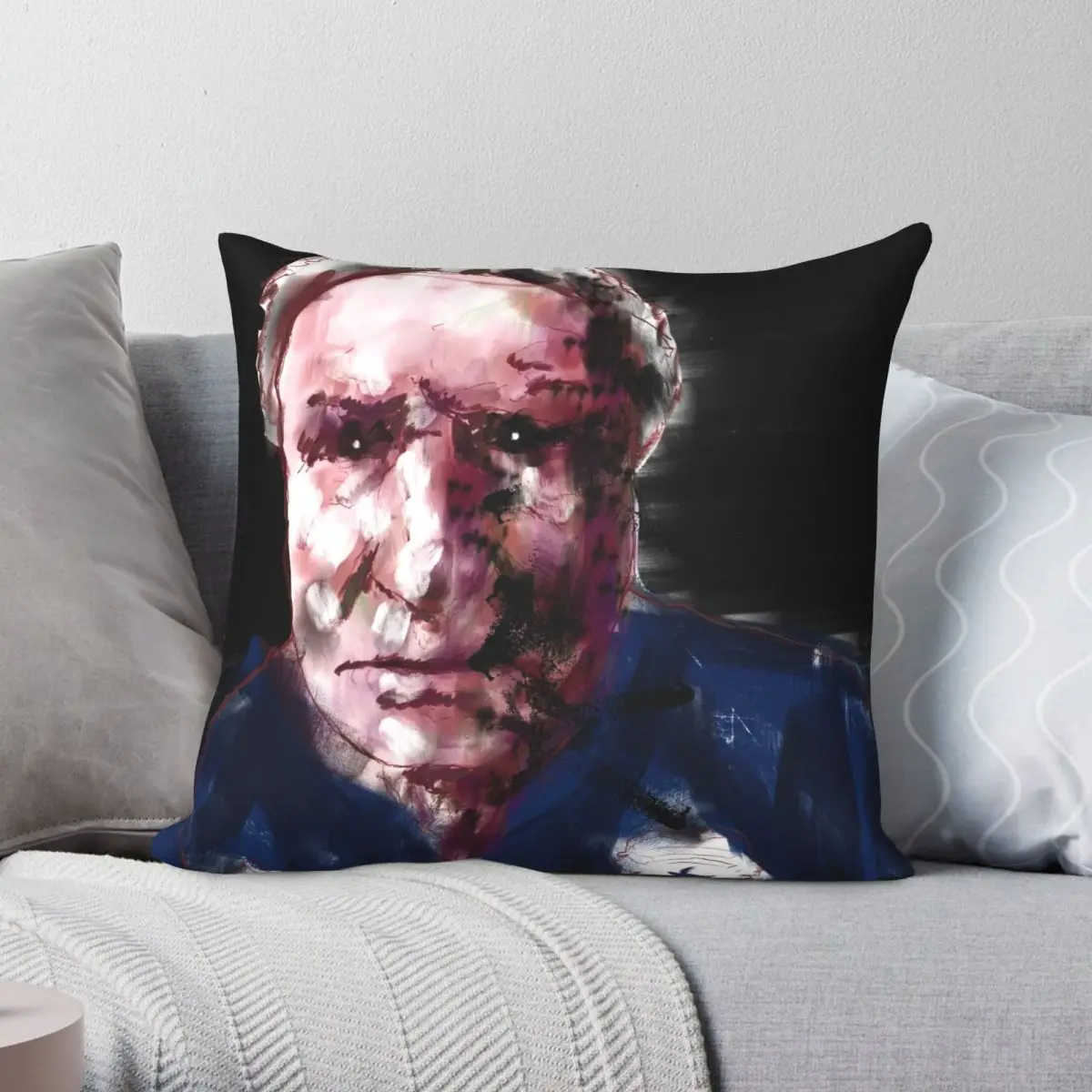 

A Painting Of Neil Warnock Pillowcase Polyester Linen Velvet Printed Zip Decor Home Cushion Case