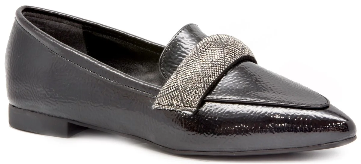 

Gedikpasalı Ang K309 1 Black 2022 Summer Ladies Shoes Ballerina Low Heel Patent Leather Dress Party Stone Buckle Square Toe Elegant stylish Business