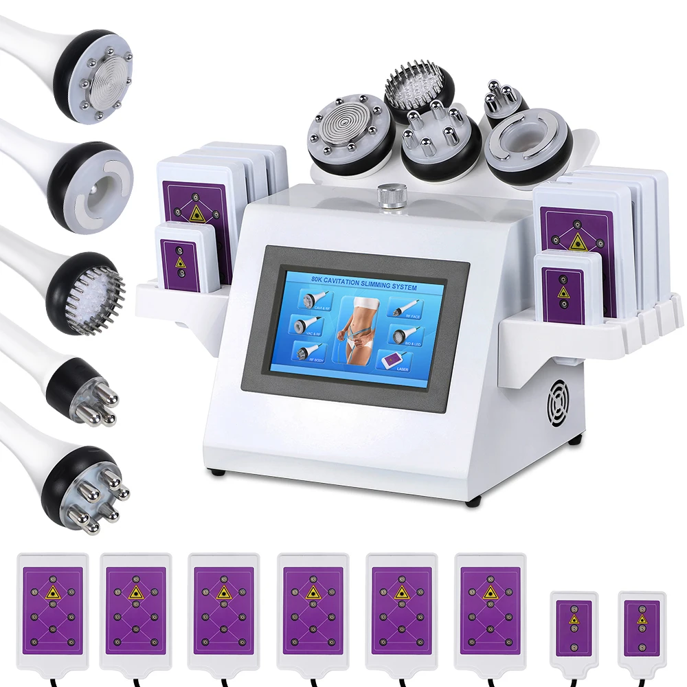 

7 In1 Laser Ultrasonic Cavitation Machine 80KHZ RF Skin Rejuvenation Device Body Slimming Fat Burning Facial Lifting Beauty Tool