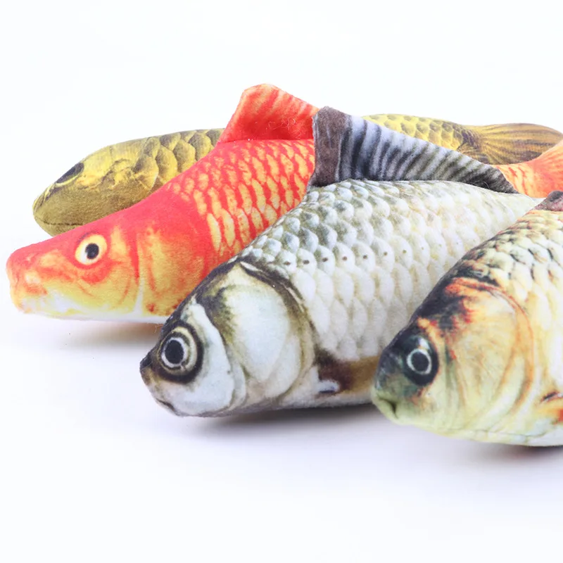 

Pet Plush Imitation Fish Mint Cat Toy Crucian Carp Autumn Knife Fish Carp Toy