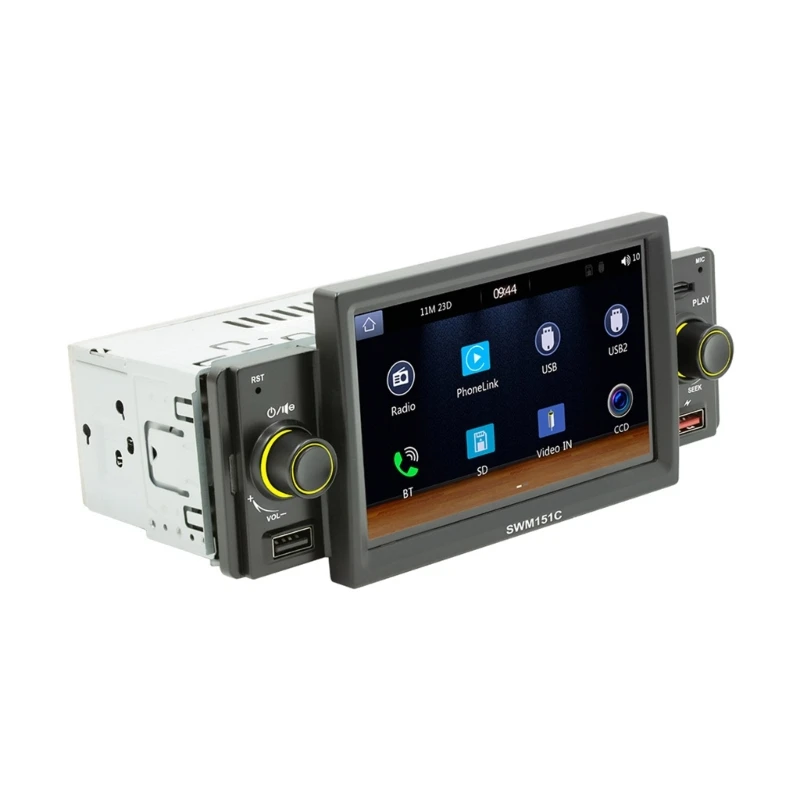 2023 New 5 Inch Single DIN Car Stereo - Bluetooth-compatible Indash Car Stereo Touch-Screen Receiver Unit USB, AM FM Radio