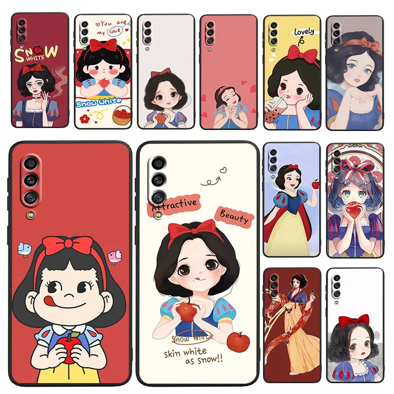 

pretty snow white Princess Phone Case For Samsung Galaxy A73 A72 A71 A70 A53 A52 A51 A50 A42 A41 A40 A33 A32 A31 A30 A30S Black